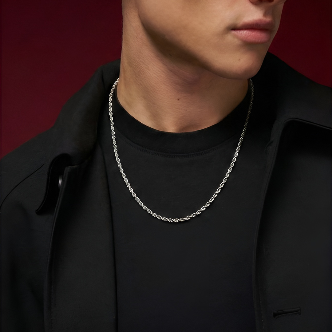 Rope 3MM Chain Necklace Silver