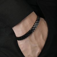 Black Stainless Steel Link Bracelet