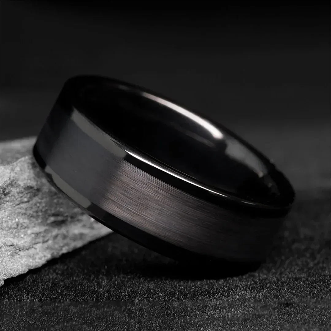 Black Tungsten Ring - Fourovr