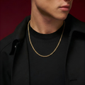 Premium 3mm mens gold rope chain in surgical stainless steel