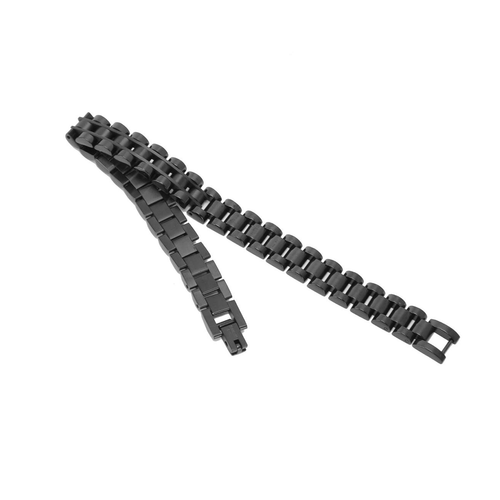 Black Stainless Steel Link Bracelet