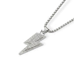 Silver Thunderbolt Pendant Necklace